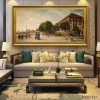 Tranh Phố Cổ Sài Gòn 26 Treo Phòng Khách Hiện Đại