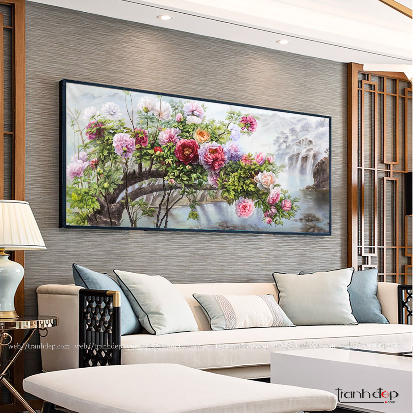 ý nghĩa màu sắc của tranh hoa mẫu đơn