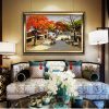 Tranh phong cảnh phố cổ Hà Nội đẹp mê hồn
