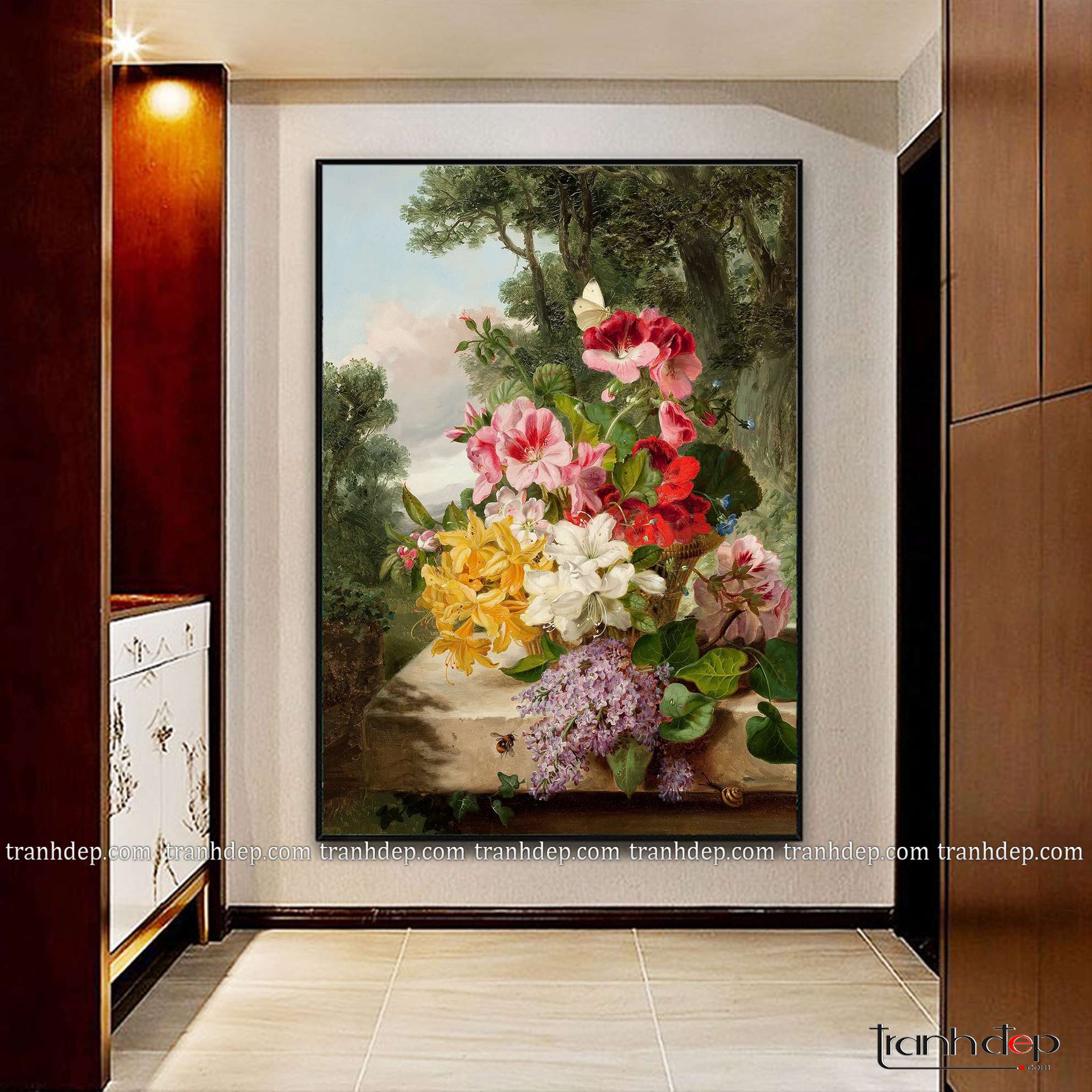 tranh tinh vat hoa co dien sang trong quy toc