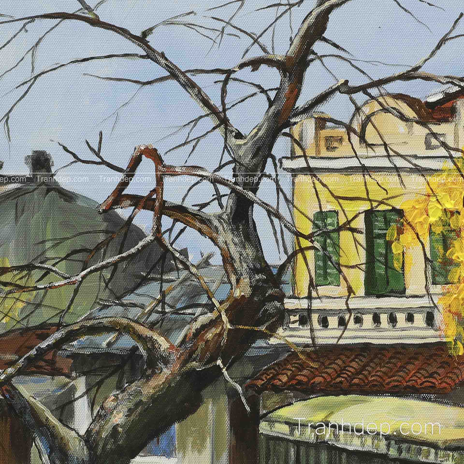 tranh phố cỏ hà nội
