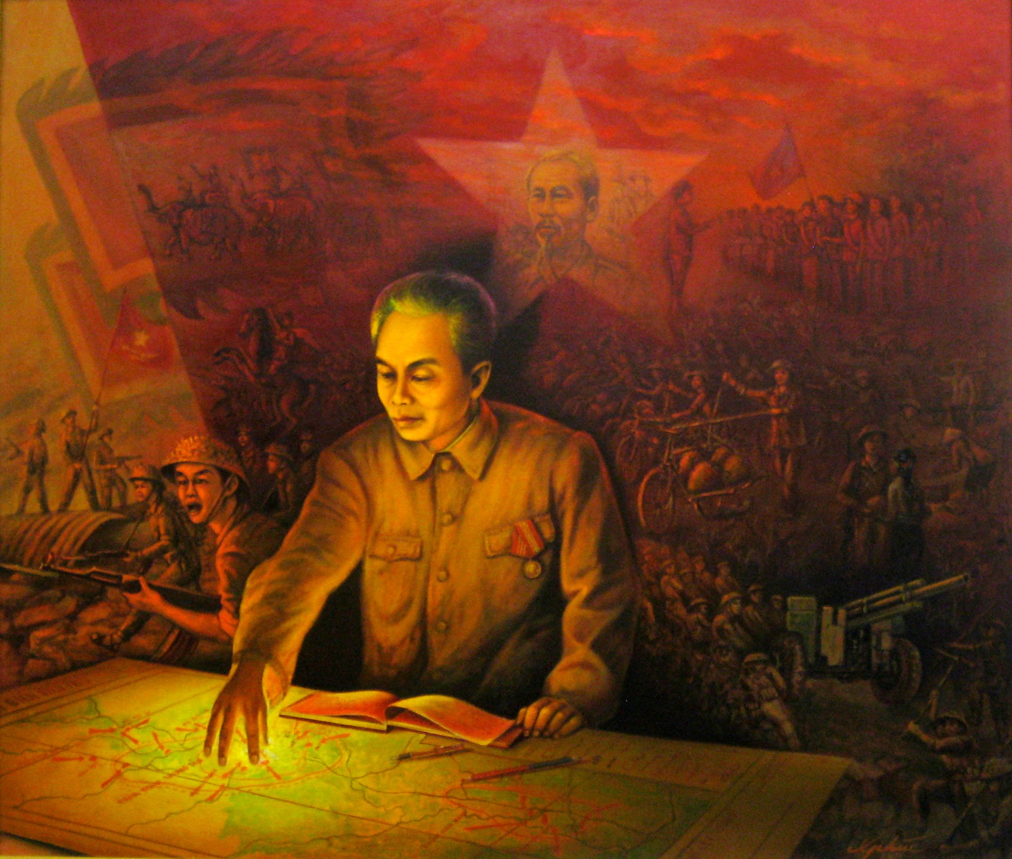 Tranh sơn dầu Bác Hồ