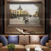 tranh sơn dầu phố cổ