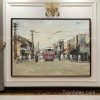 tranh sơn dầu phố cổ
