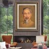 tranh sơn dầu bác Hồ