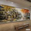 tranh dán tường hà nội phố 3d siêu nét