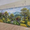 tranh dán tường phong cảnh tây bắc 3d