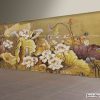 tranh hoa sen hiện đại dát vàng